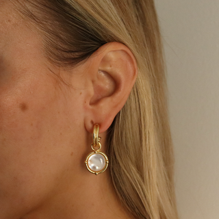 Mother of Pearl Charm Earrings