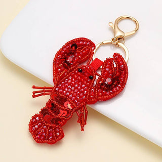 Beaded Lobster Keychain