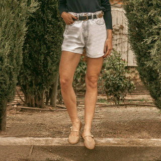 Perforated Leather Ballet Flats