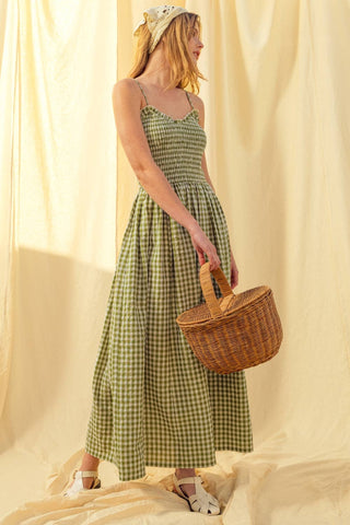 Seaside Gingham Maxi