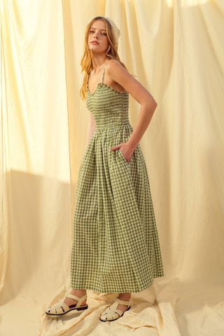 Seaside Gingham Maxi