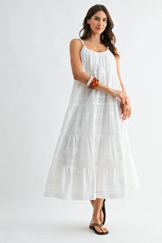 The Harbor Eyelet Maxi Dress