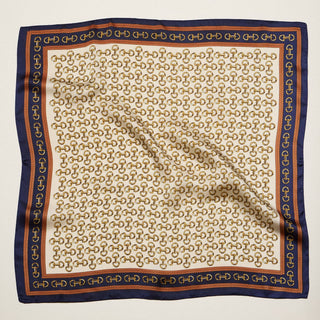 Classic Chain Print Square Scarf