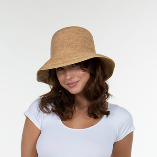 Raffia Crochet Bucket Hat