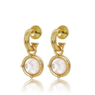 Mother of Pearl Charm Earrings