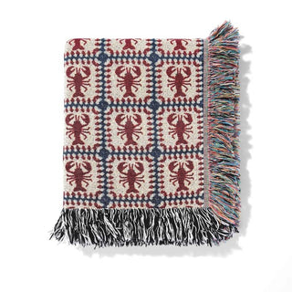 Lobster Granny Square Throw Blanket