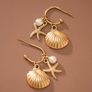 Ocean Charm Drop Earrings