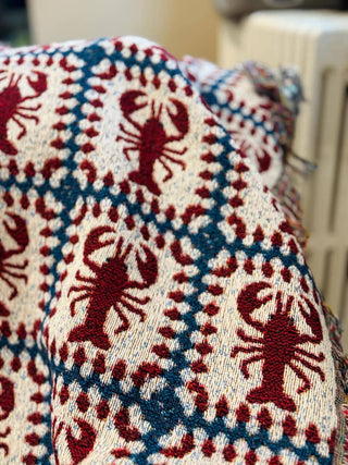 Lobster Granny Square Throw Blanket