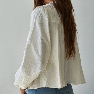 The Ivory Tide Peasant Blouse