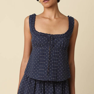 Ashley Polka Dot Tie Top