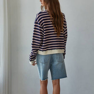 The Newport Striped Cotton Crew Neck