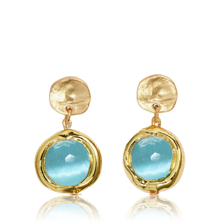 Aquamarine Gem Earrings