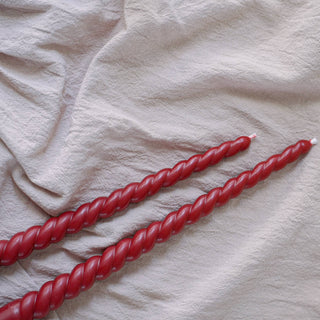 Beeswax Twisted Taper Candle Set