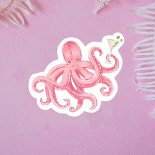 Octopus Martini Sticker