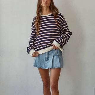 The Newport Striped Cotton Crew Neck