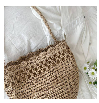 French Style Woven Bucket Bag
