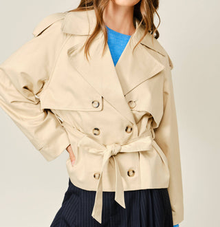 Belted Half Trench Coat