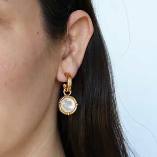 Mother of Pearl Charm Earrings