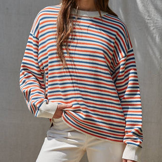 Americana Striped Cotton Pullover